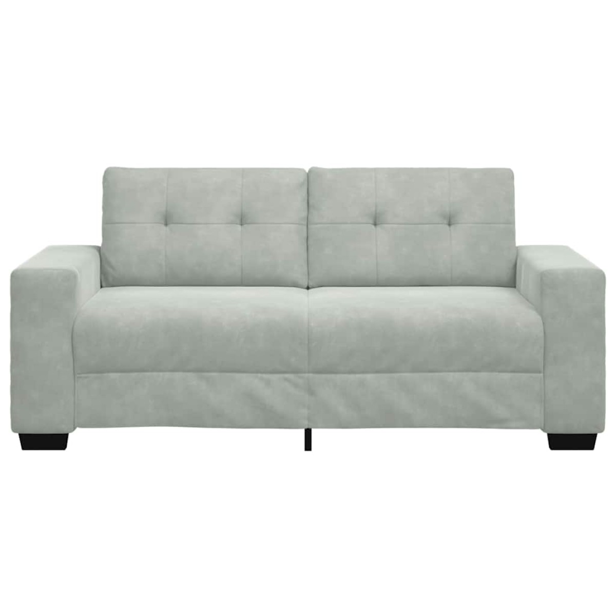 vidaXL Καναπές Διθέσιος Ανοιχτό Γκρι 180 x 77 x 82 εκ. Βελούδο