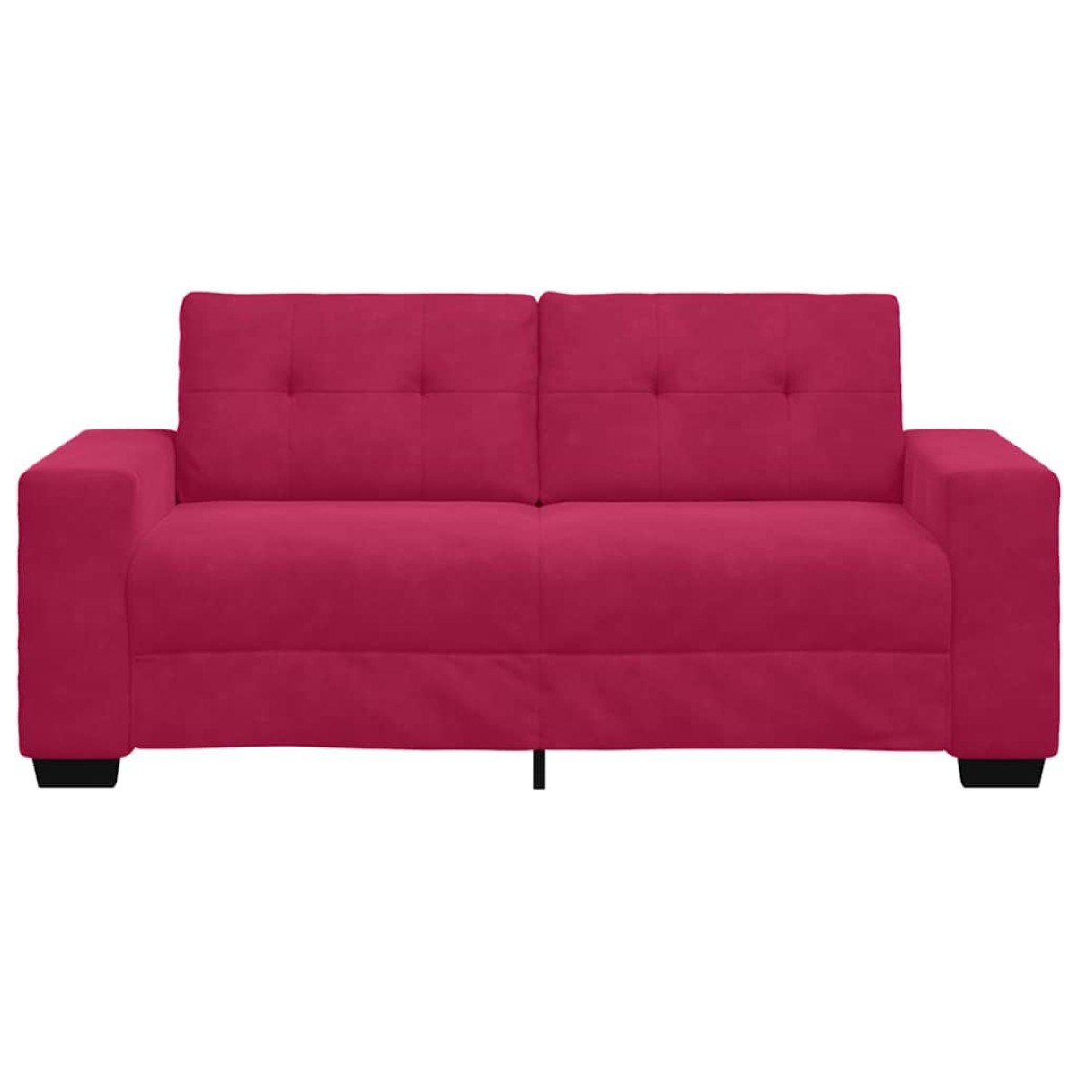 vidaXL Καναπές Διθέσιος Κόκκινος Βελούδος 180 x 77 x 82 εκ.