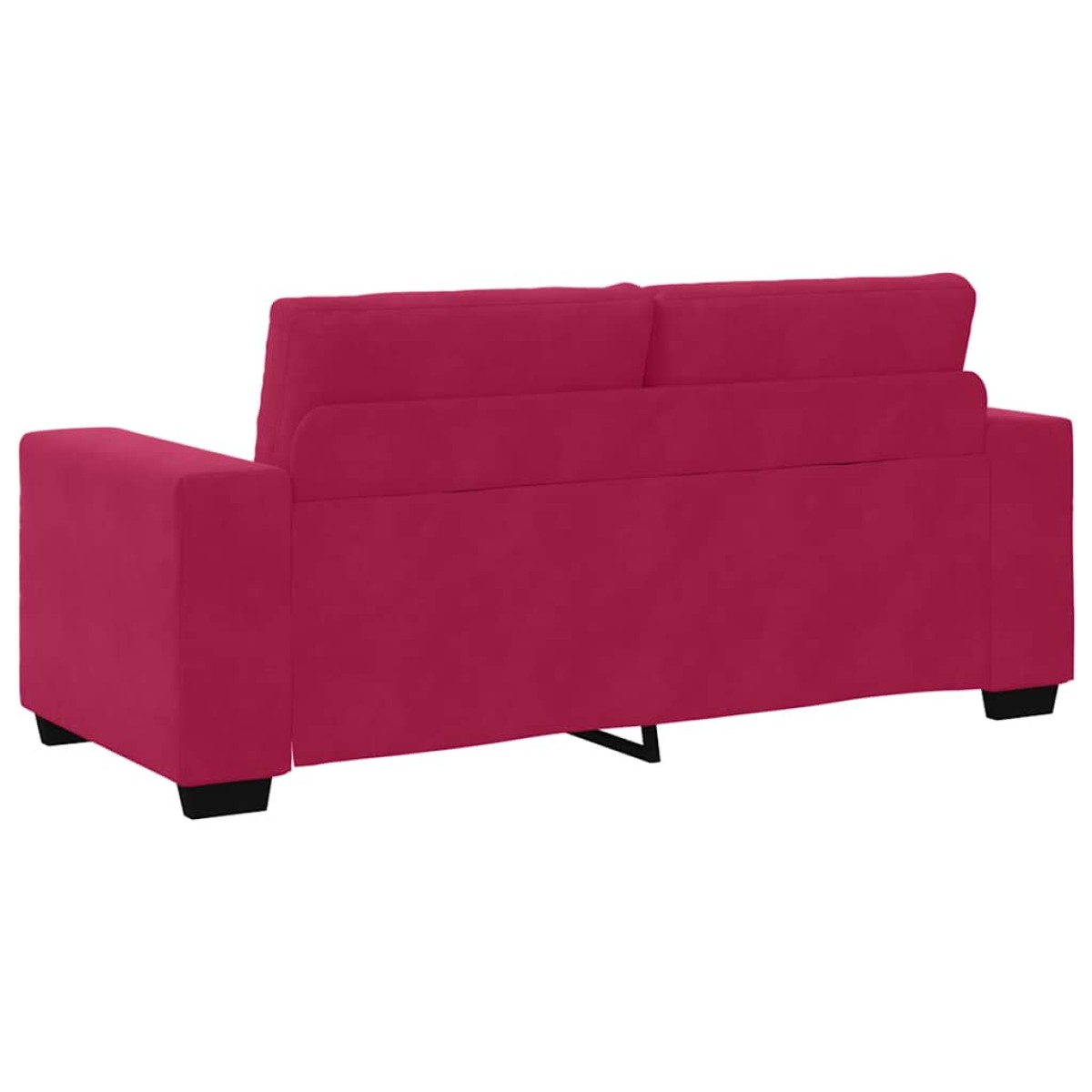 vidaXL Καναπές Διθέσιος Κόκκινος Βελούδος 180 x 77 x 82 εκ.