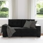 vidaXL Καναπές Διθέσιος Μαύρος Βελούδινος 180 x 77 x 82 εκ.