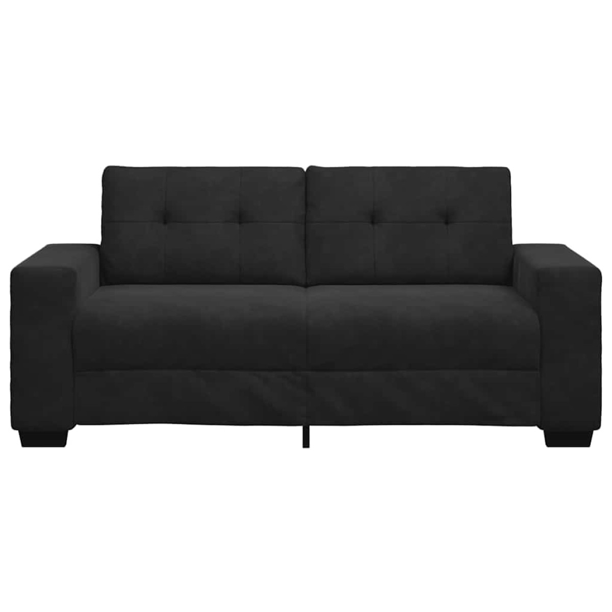 vidaXL Καναπές Διθέσιος Μαύρος Βελούδινος 180 x 77 x 82 εκ.