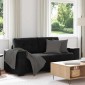 vidaXL Καναπές Διθέσιος Μαύρος Βελούδινος 180 x 77 x 82 εκ.