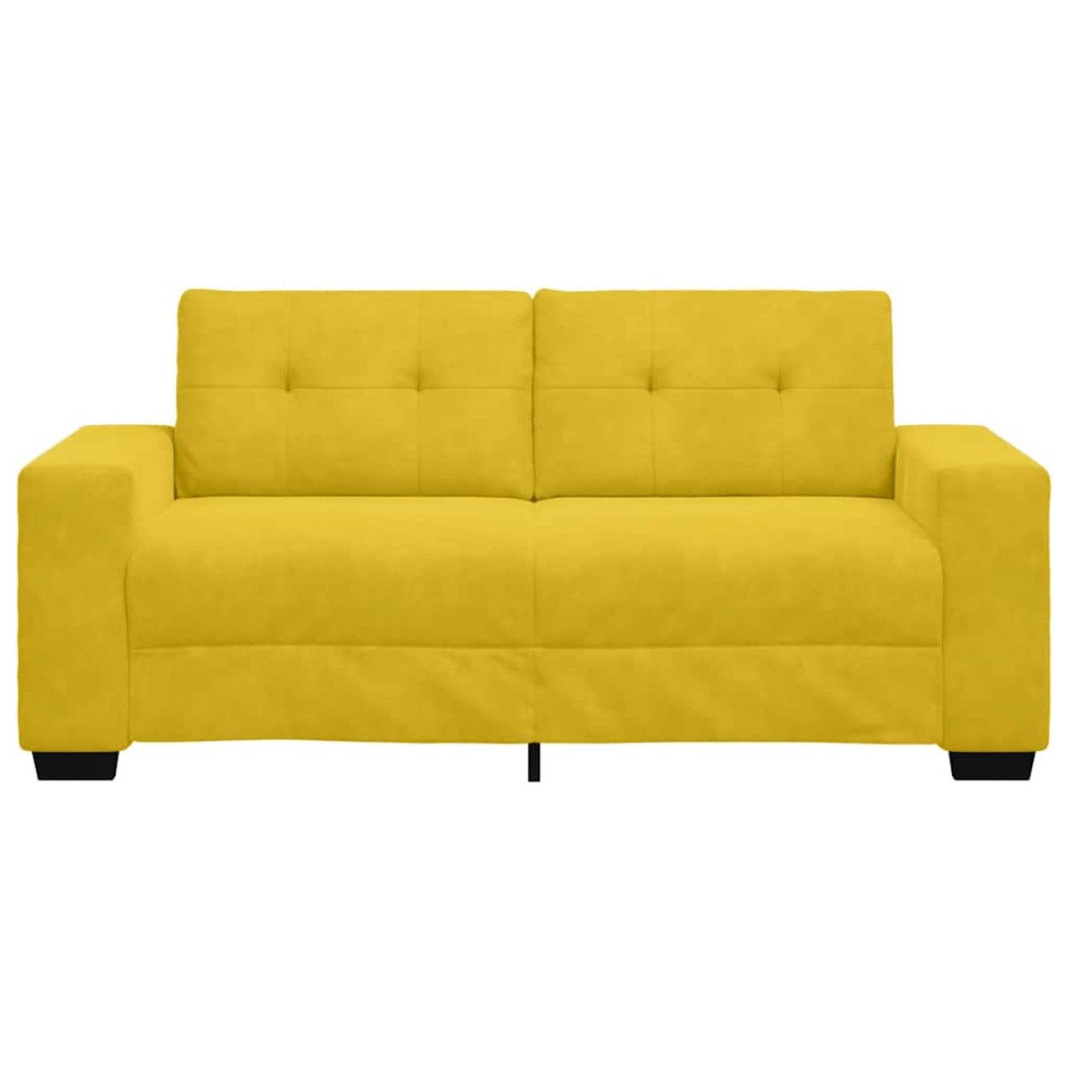 vidaXL Καναπές-Διθέσιος Κίτρινος Βελούδος 180 x 77 x 82 εκ.