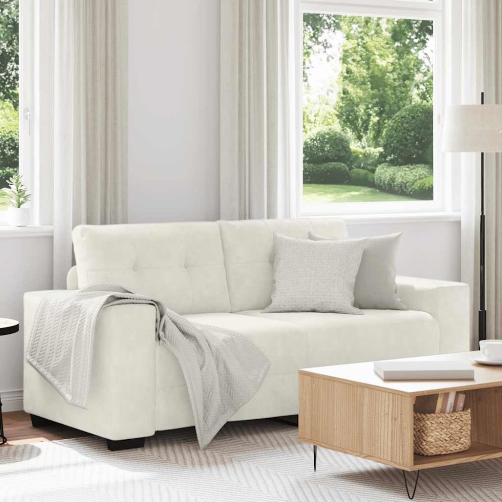 vidaXL Διθέσιος Καναπές-Διάδρομος Κρεμ 180x77x82 εκ. Βελούδο