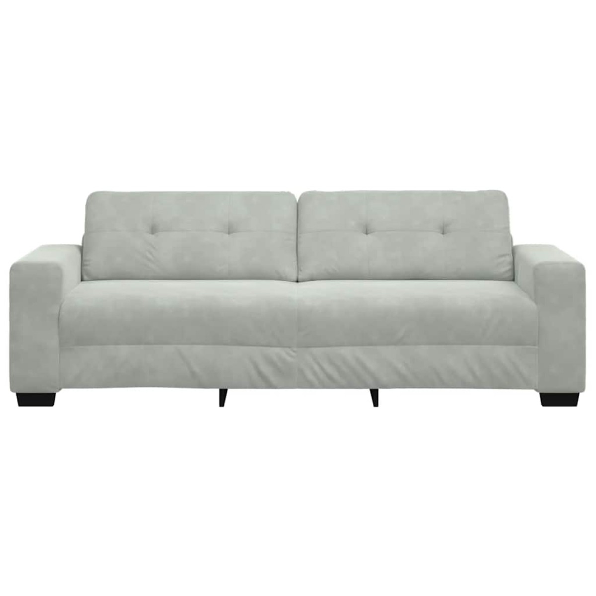 vidaXL Τριθέσιος Καναπές Ανοιχτό Γκρι 220x78x80 εκ. Βελούδο