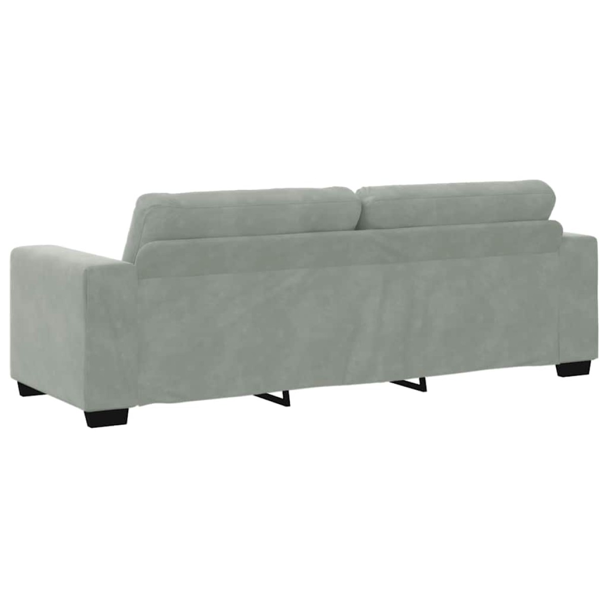 vidaXL Τριθέσιος Καναπές Ανοιχτό Γκρι 220x78x80 εκ. Βελούδο