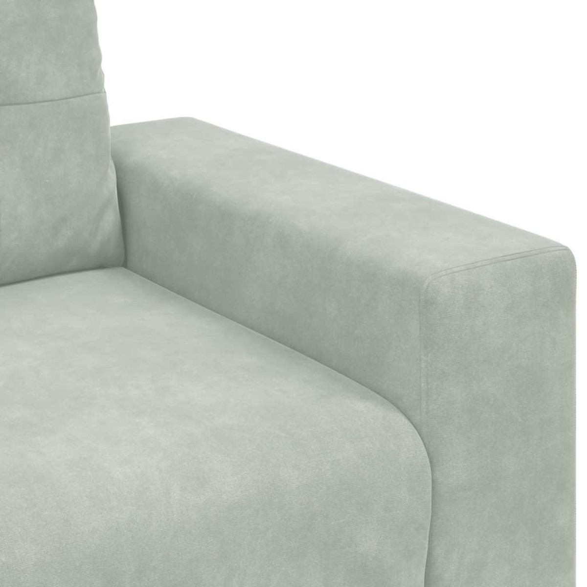 vidaXL Τριθέσιος Καναπές Ανοιχτό Γκρι 220x78x80 εκ. Βελούδο
