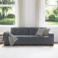 vidaXL Τριθέσιος Καναπές Σκούρο Γκρι 220x78x80 εκ. Βελούδο