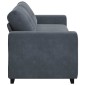 vidaXL Τριθέσιος Καναπές Σκούρο Γκρι 220x78x80 εκ. Βελούδο