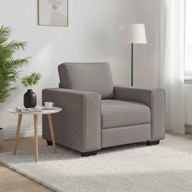 vidaXL Πολυθρόνα-Καναπέ-Μπεζ 100x77x82 εκ. Ύφασμα