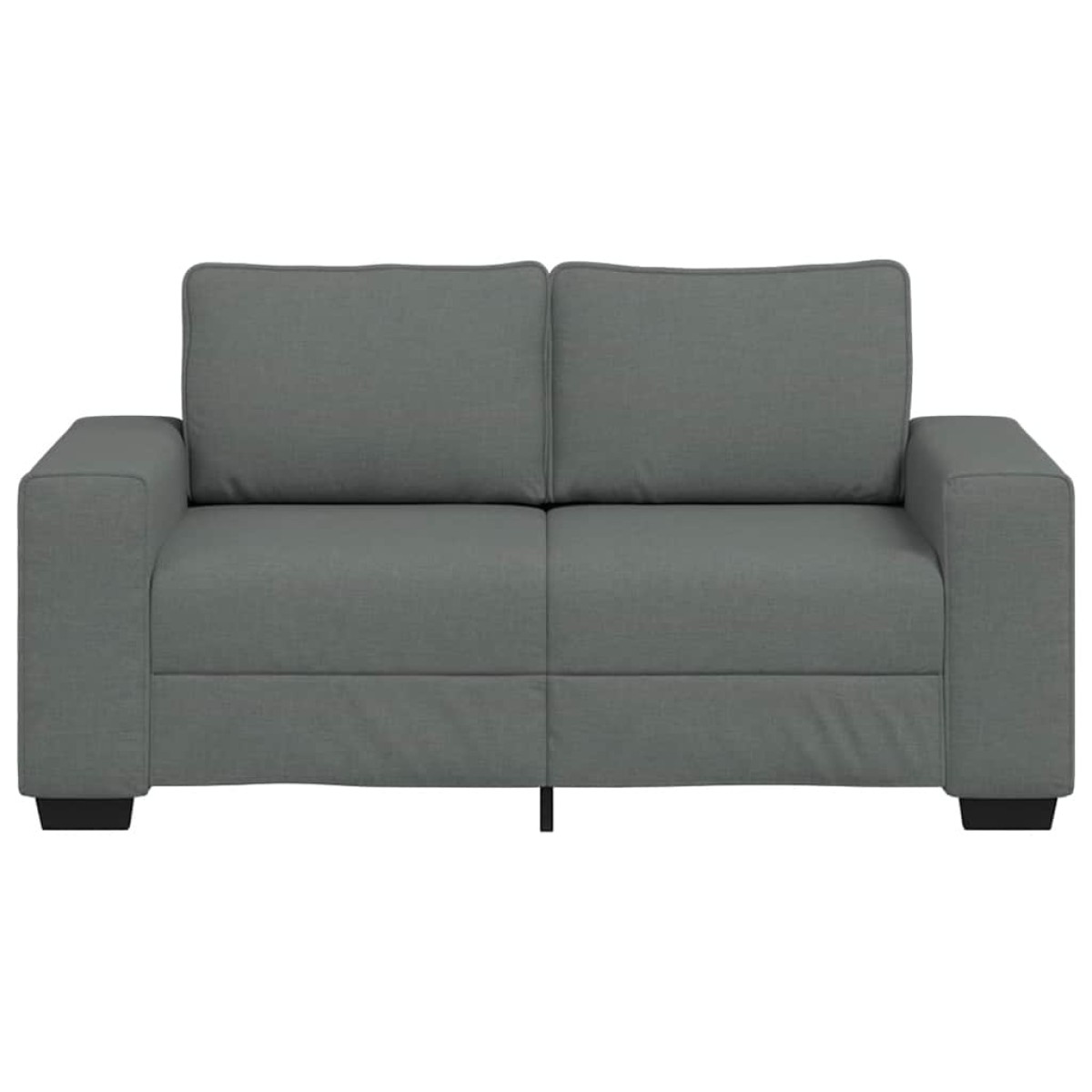 vidaXL Διθέσιος Καναπές Σκούρο Γκρι 160x77x82 εκ. Ύφασμα