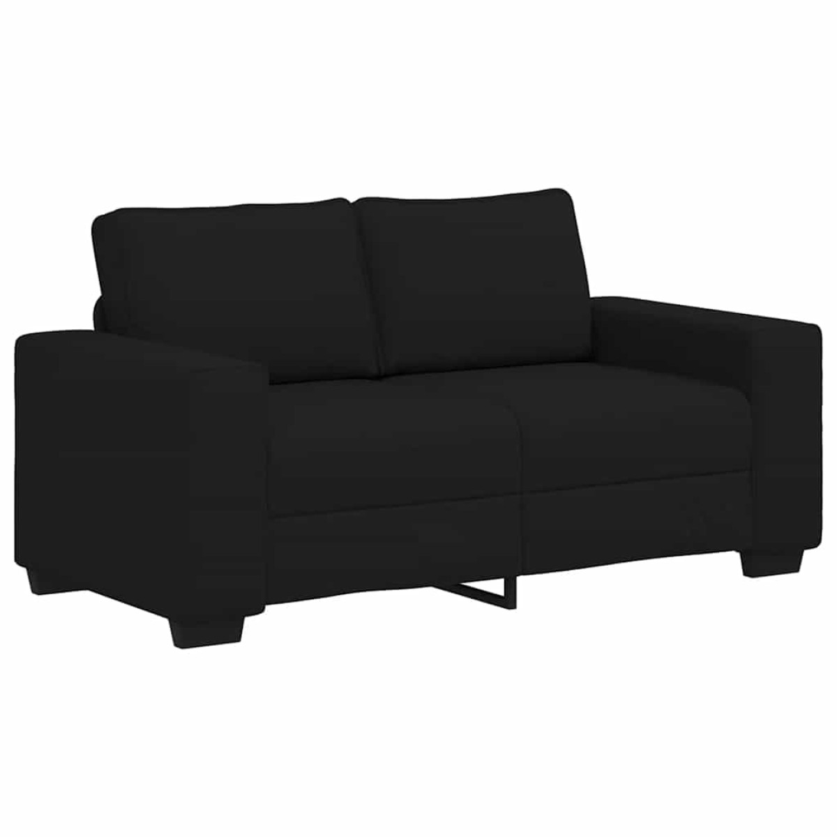 vidaXL Διθέσιος Καναπές Μαύρος 160x77x82 εκ. Ύφασμα