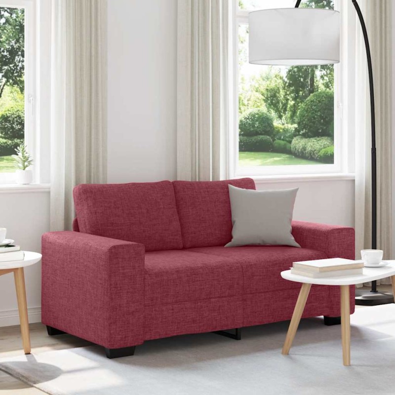 vidaXL Διθέσιος Καναπές Κόκκινος 160x77x82 εκ. Ύφασμα