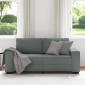 vidaXL Διθέσιος Καναπές Σκούρο Γκρι 180x77x82 εκ. Ύφασμα