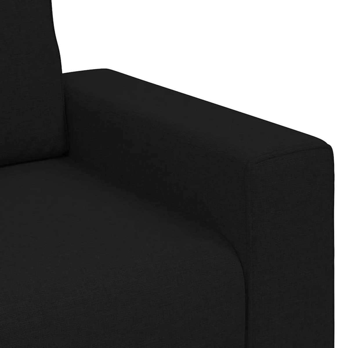 vidaXL Διθέσιος Καναπές Μαύρος 180x77x82 εκ. Ύφασμα