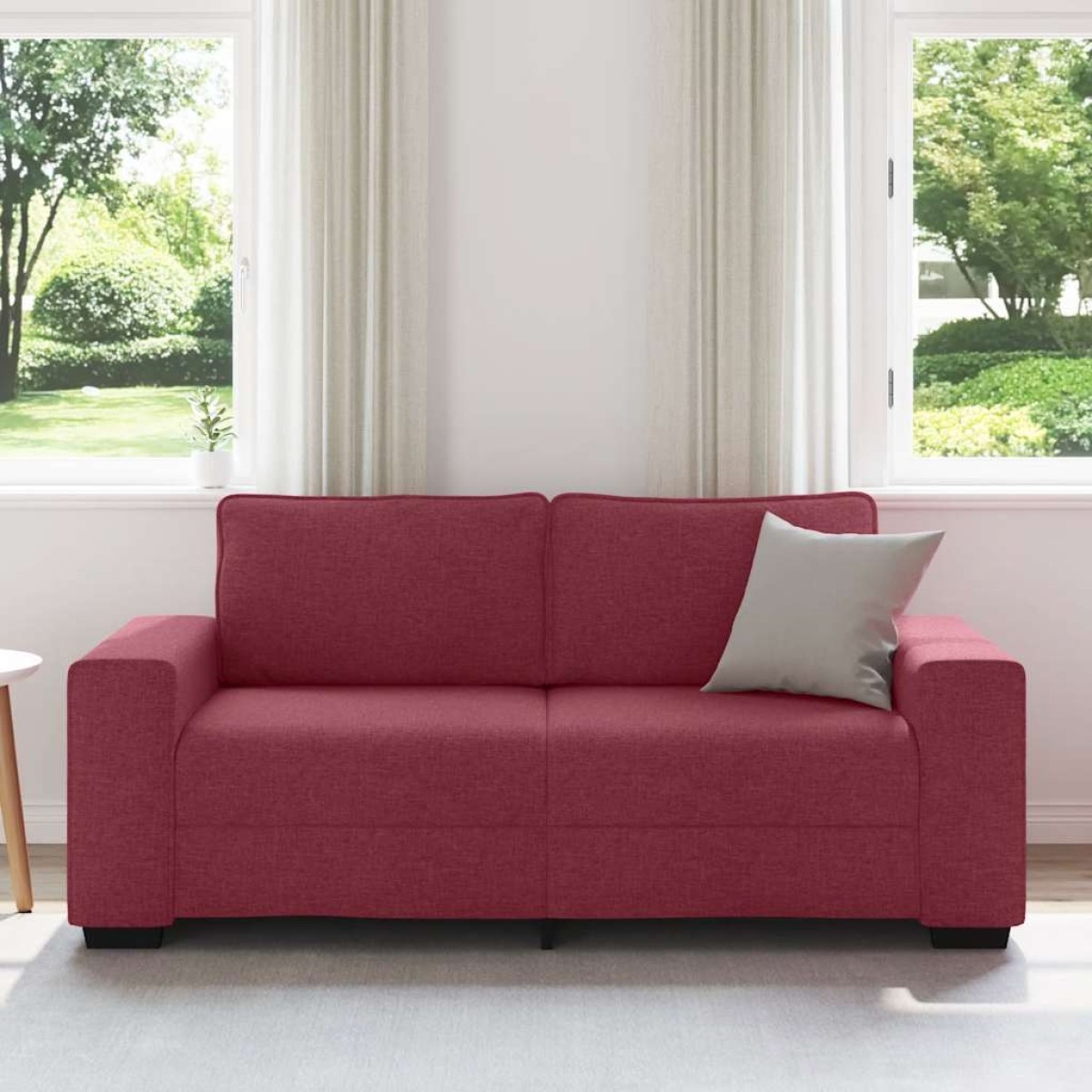 vidaXL Διθέσιος Καναπές Κόκκινος 180x77x82 εκ. Ύφασμα