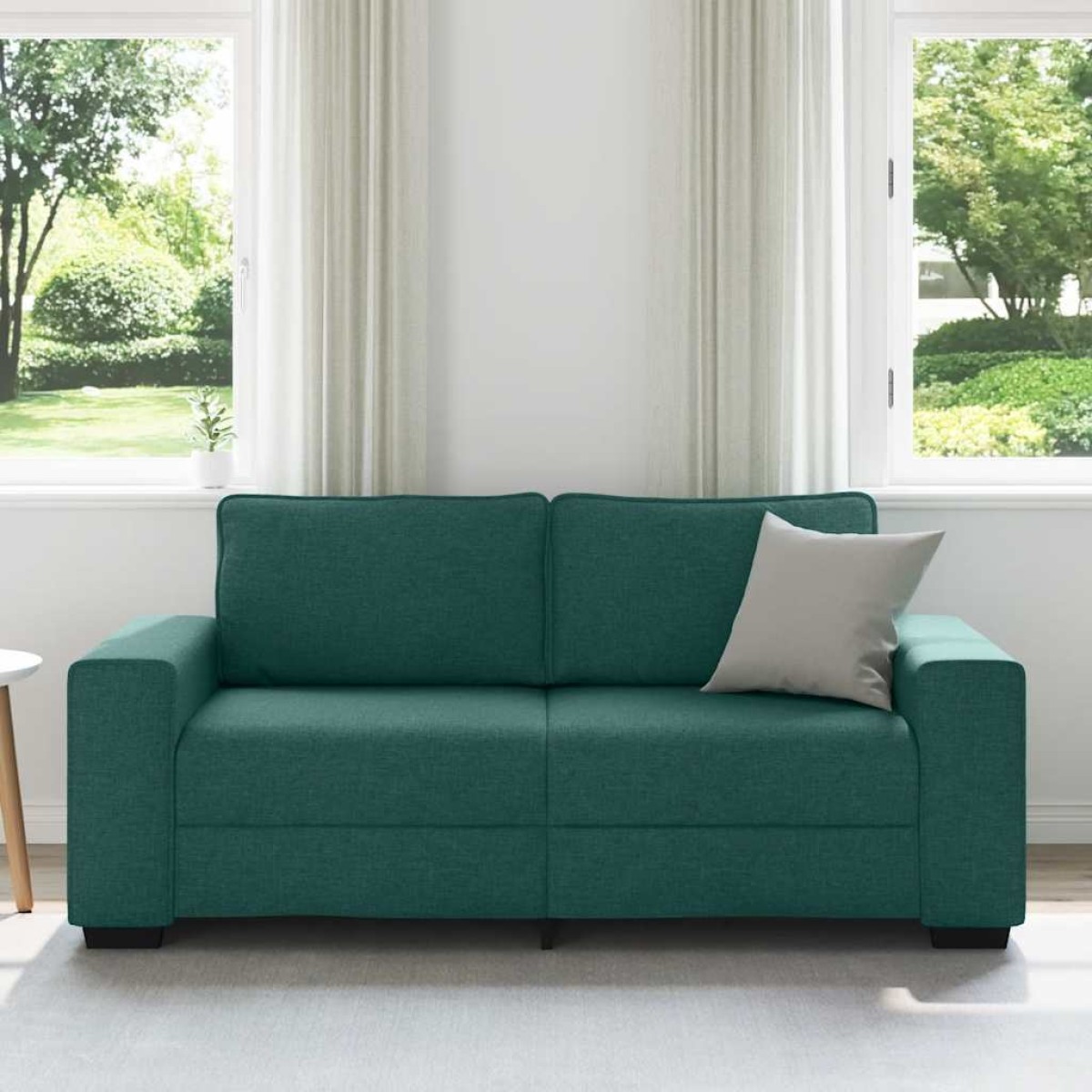 vidaXL Διθέσιος Καναπές Σκούρο Πράσινο 180x77x82 εκ. Ύφασμα