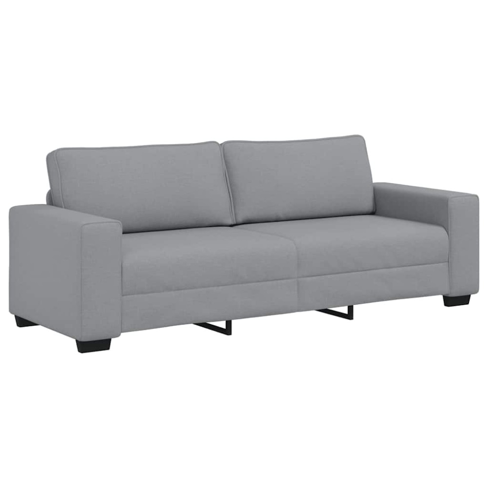 vidaXL Τριθέσιος Καναπές Ανοιχτό Γκρι 220x77x82 εκ. Ύφασμα