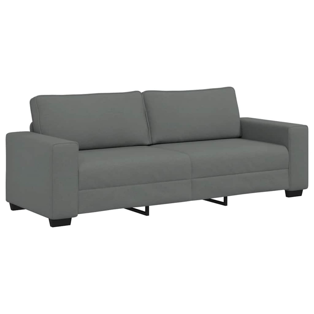 vidaXL Τριθέσιος Καναπές Σκούρο Γκρι 220x77x82 εκ. Ύφασμα