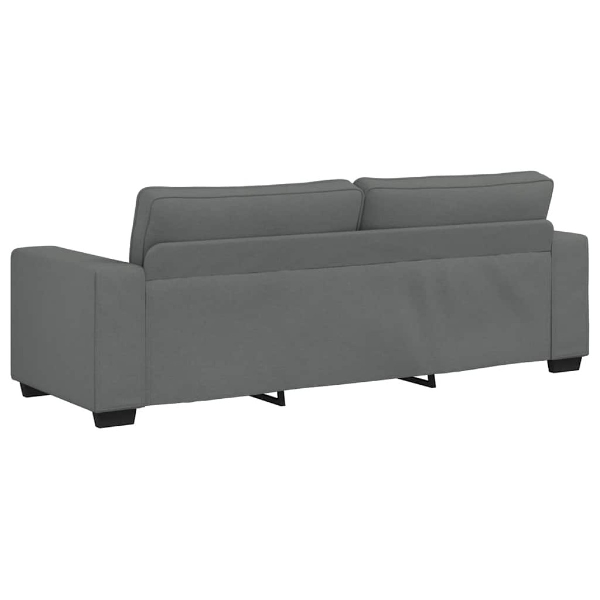 vidaXL Τριθέσιος Καναπές Σκούρο Γκρι 220x77x82 εκ. Ύφασμα