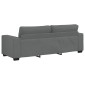 vidaXL Τριθέσιος Καναπές Σκούρο Γκρι 220x77x82 εκ. Ύφασμα