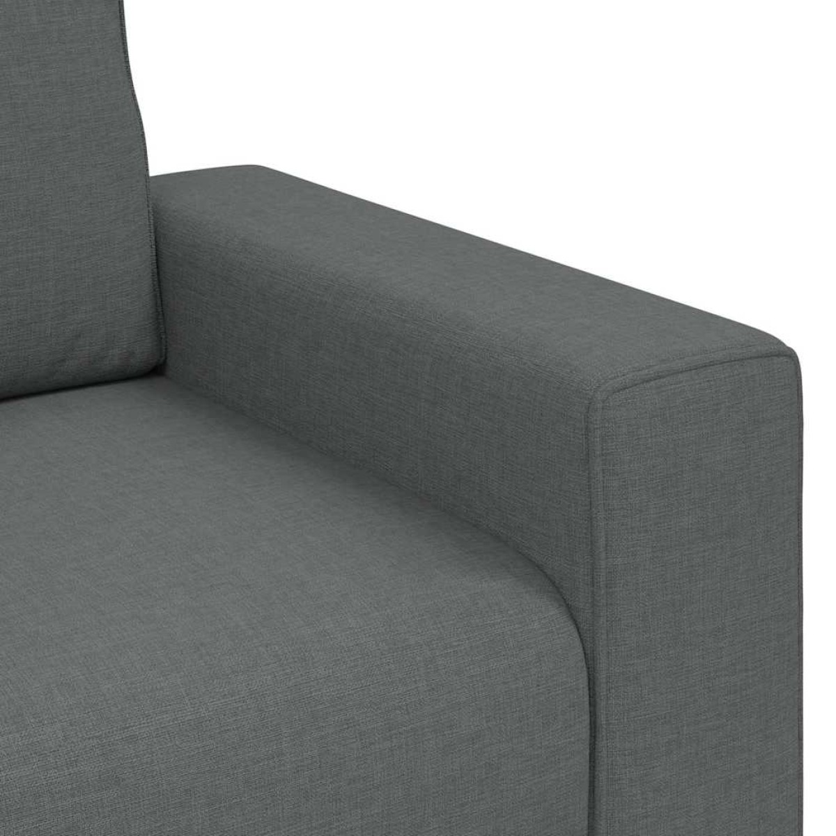 vidaXL Τριθέσιος Καναπές Σκούρο Γκρι 220x77x82 εκ. Ύφασμα