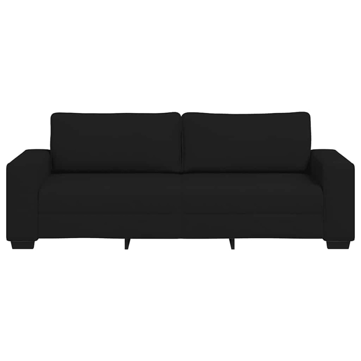 vidaXL Τριθέσιος Καναπές Μαύρος 220x77x82 εκ. Ύφασμα