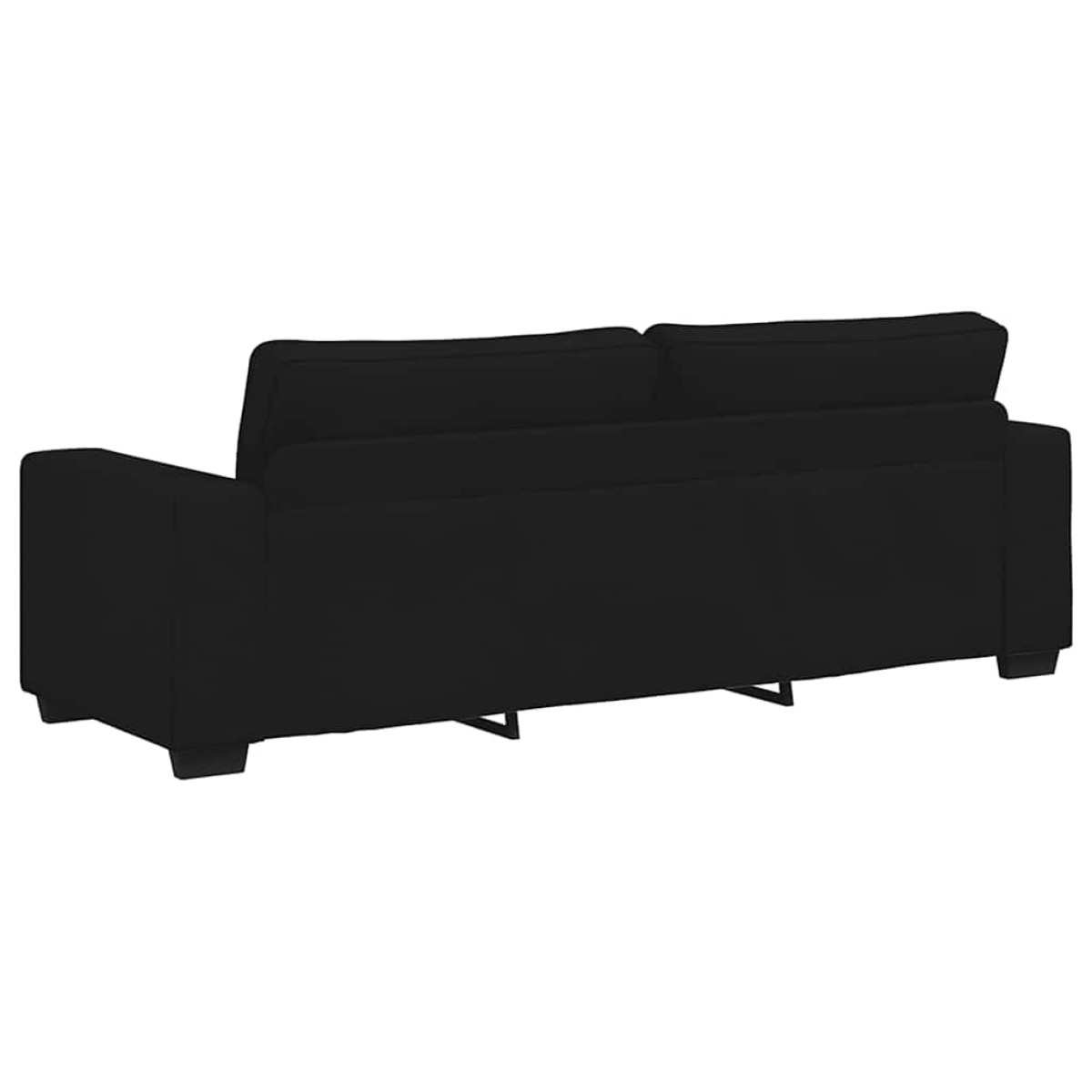 vidaXL Τριθέσιος Καναπές Μαύρος 220x77x82 εκ. Ύφασμα