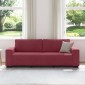 vidaXL Τριθέσιος Καναπές Κόκκινος 220x77x82 εκ. Ύφασμα