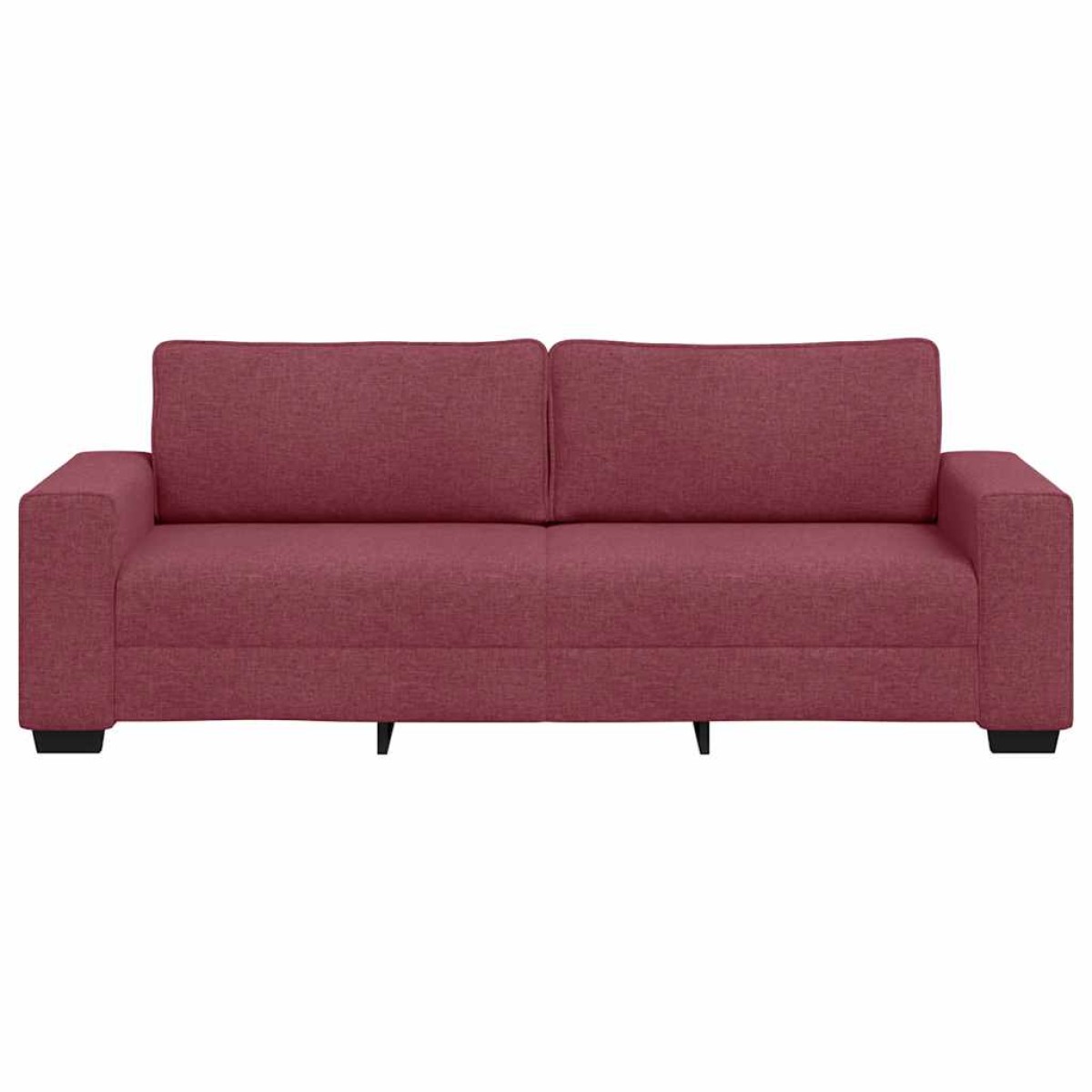 vidaXL Τριθέσιος Καναπές Κόκκινος 220x77x82 εκ. Ύφασμα
