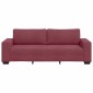 vidaXL Τριθέσιος Καναπές Κόκκινος 220x77x82 εκ. Ύφασμα