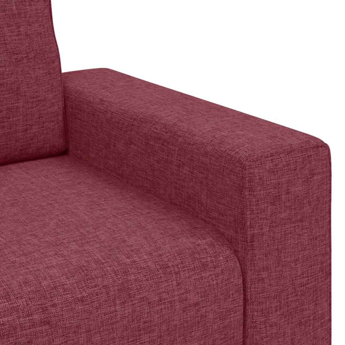vidaXL Τριθέσιος Καναπές Κόκκινος 220x77x82 εκ. Ύφασμα