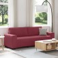 vidaXL Τριθέσιος Καναπές Κόκκινος 220x77x82 εκ. Ύφασμα