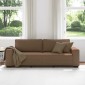 vidaXL Τριθέσιος Καναπές Καφέ 220x77x82 εκ. Ύφασμα