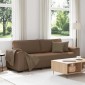 vidaXL Τριθέσιος Καναπές Καφέ 220x77x82 εκ. Ύφασμα