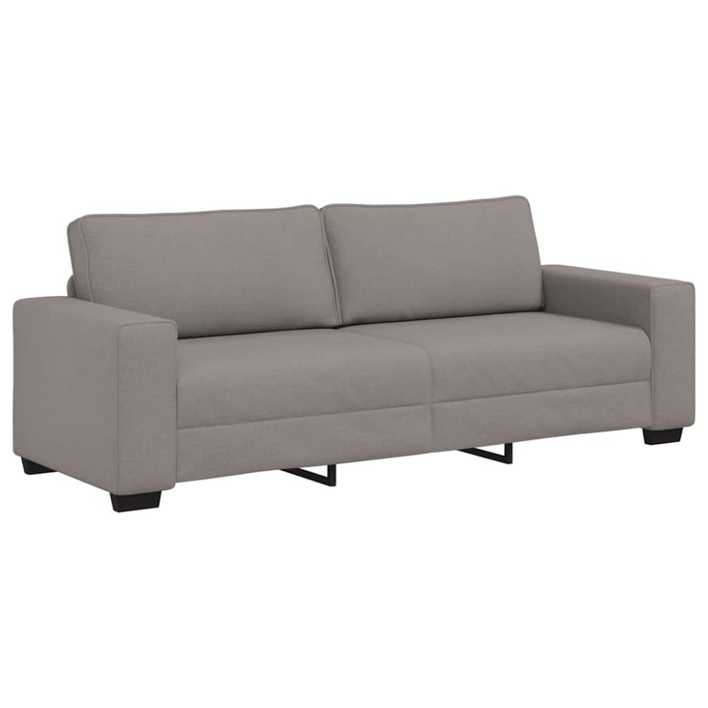 vidaXL Τριθέσιος Καναπές Μπεζ 220x77x82 εκ. Ύφασμα