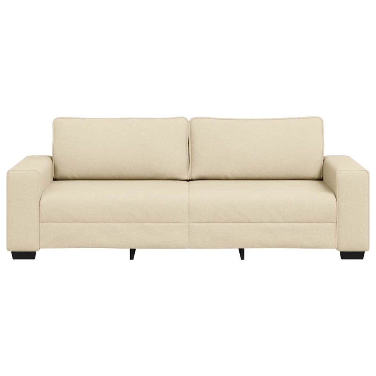 vidaXL Τριθέσιος Καναπές Μπεζ 220x77x82 εκ. Ύφασμα