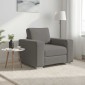 vidaXL Πολυθρόνα Ανοιχτό Γκρι Ύφασμα Κοτλέ 100 x 77 x 82 εκ.