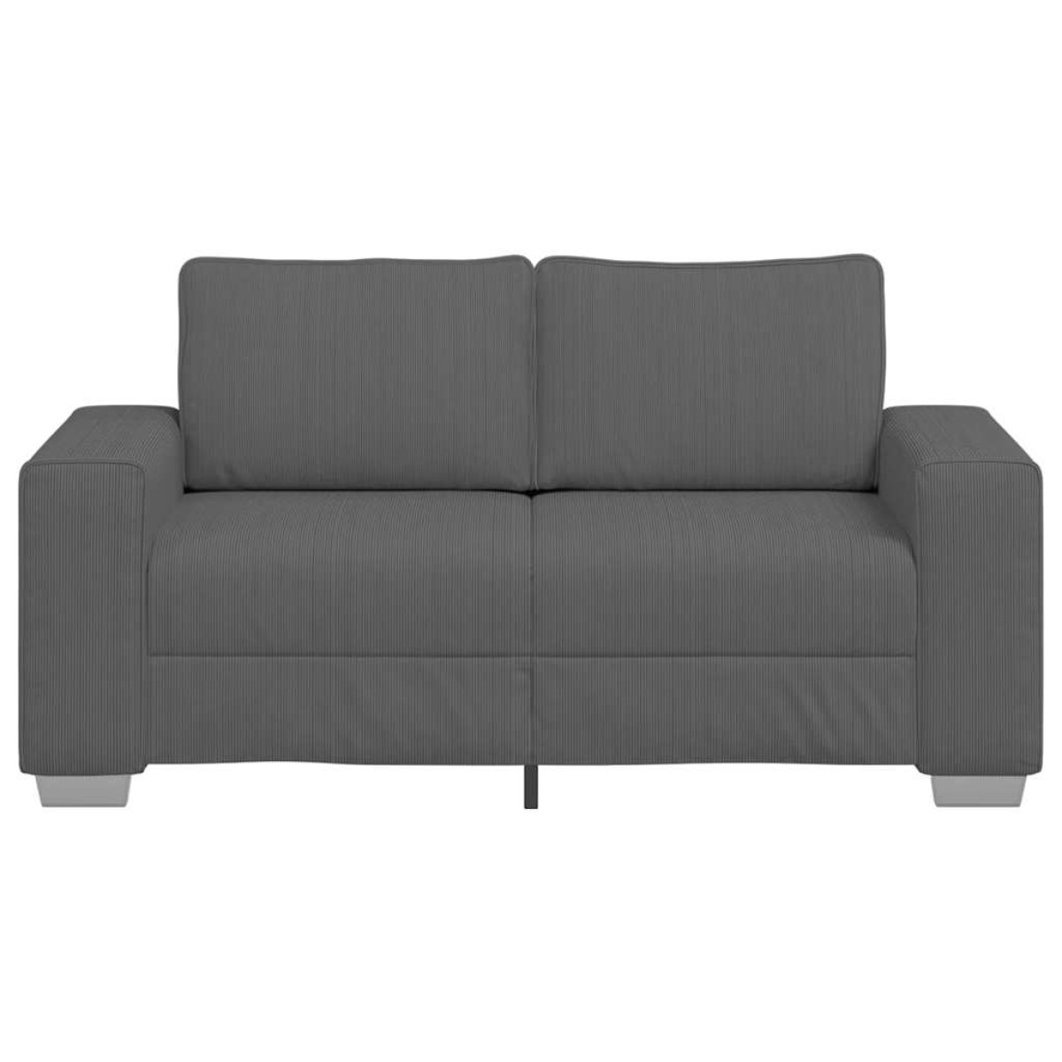 vidaXL Διθέσιος Καναπές-Σέτ Σκούρο Γκρι 160 x 77 x 82 εκ. από Ύφασμα Κοτλέ