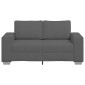 vidaXL Διθέσιος Καναπές-Σέτ Σκούρο Γκρι 160 x 77 x 82 εκ. από Ύφασμα Κοτλέ