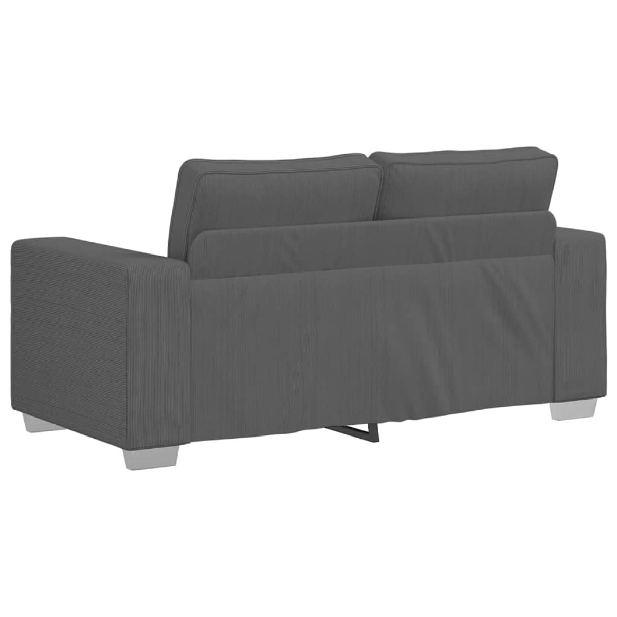 vidaXL Διθέσιος Καναπές-Σέτ Σκούρο Γκρι 160 x 77 x 82 εκ. από Ύφασμα Κοτλέ