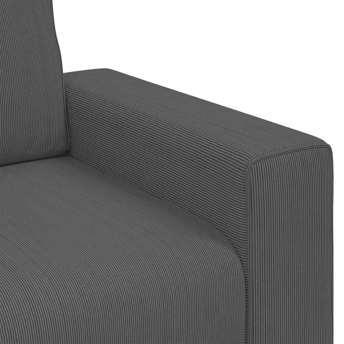 vidaXL Διθέσιος Καναπές-Σέτ Σκούρο Γκρι 160 x 77 x 82 εκ. από Ύφασμα Κοτλέ