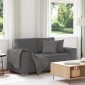 vidaXL Διθέσιος Καναπές-Σέτ Σκούρο Γκρι 160 x 77 x 82 εκ. από Ύφασμα Κοτλέ