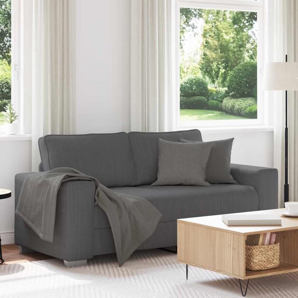 vidaXL Καναπές-Διάδρομος Σκούρο Γκρι 180 x 77 x 82 εκ. από Ύφασμα Κοτλέ