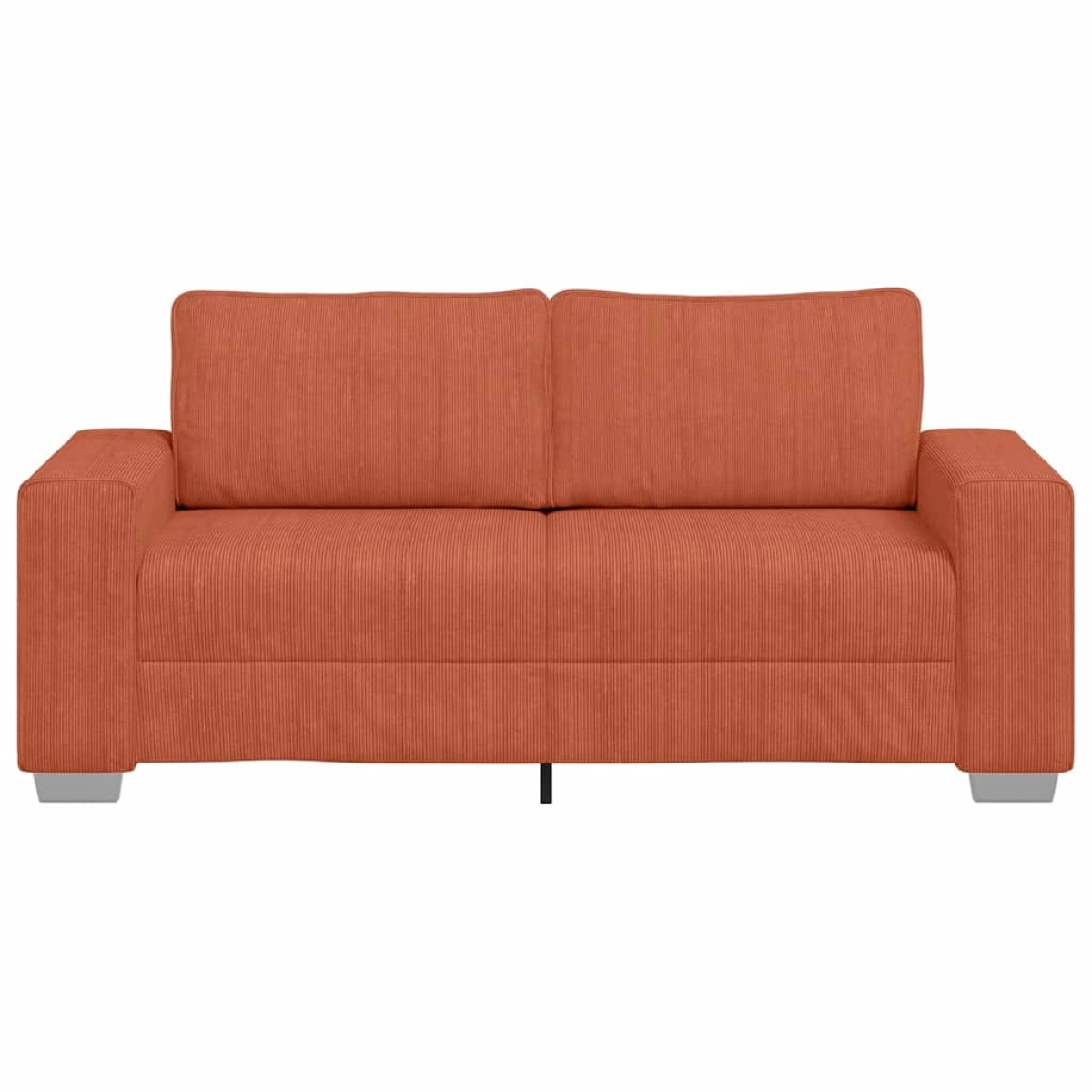 vidaXL Καναπές Διθέσιος Κόκκινος Πορτοκαλί 180 x 77 x 82 εκ. από Ύφασμα Κοτλέ