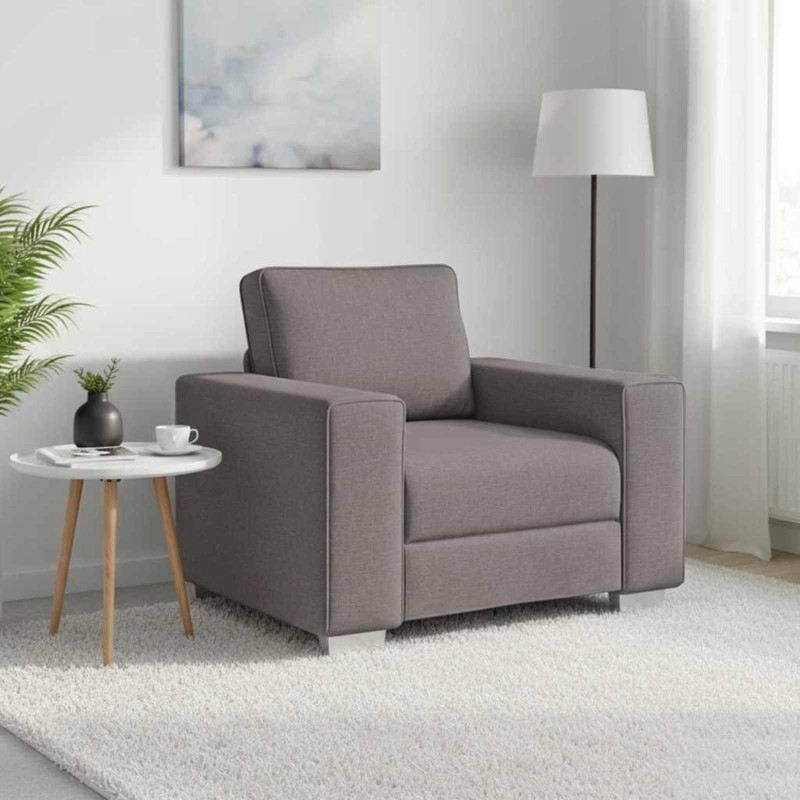 vidaXL Καθίσμα Σαλονιού Taupe 100 cm ύφασμα