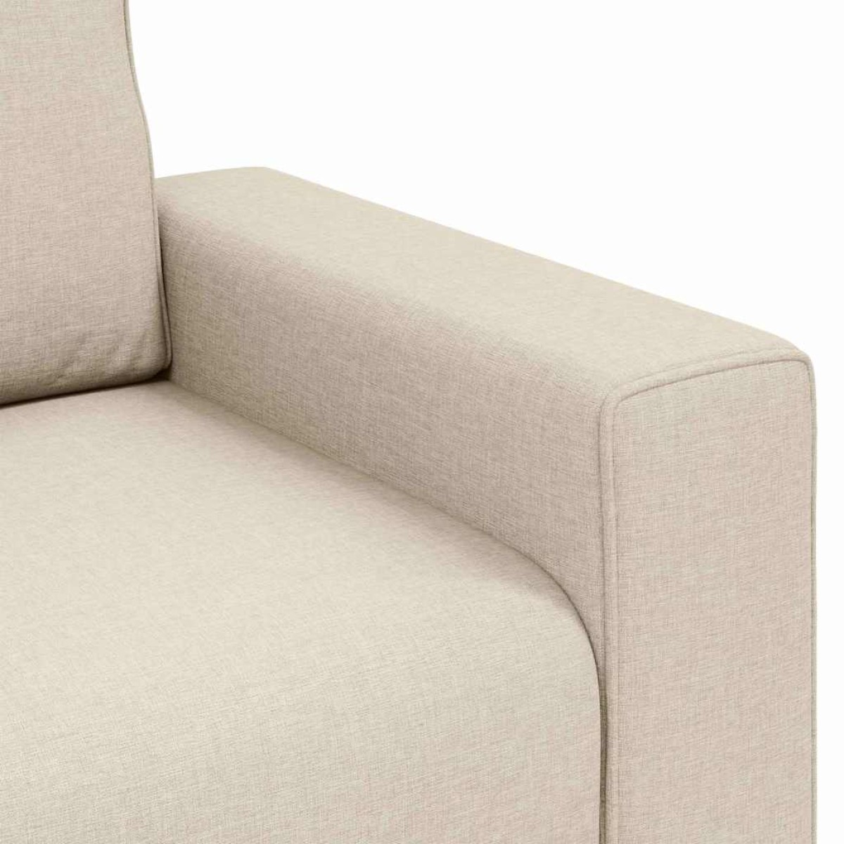 vidaXL Καθίσμα Σαλονιού Μπεζ 100 cm Ύφασμα μείγματος λινών