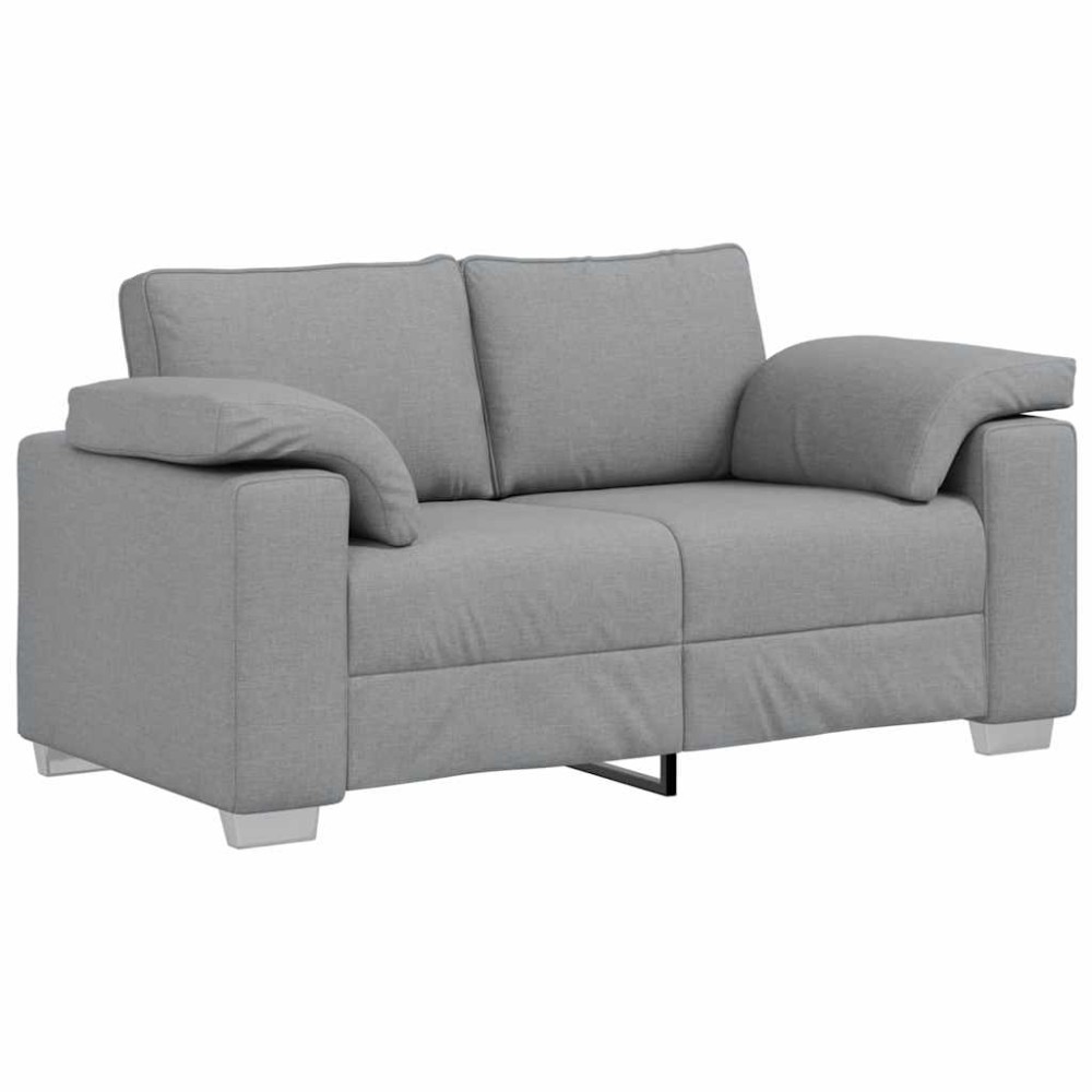 vidaXL Διθέσιος καναπές Ανοιχτό γκρι 160 cm ύφασμα