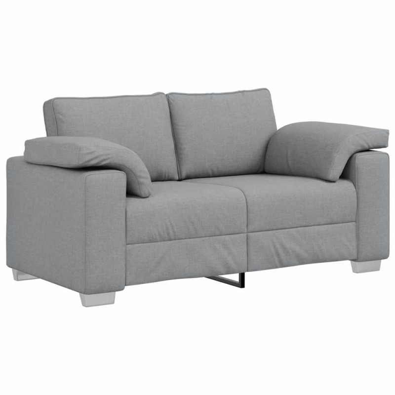 vidaXL Διθέσιος καναπές Ανοιχτό γκρι 160 cm ύφασμα
