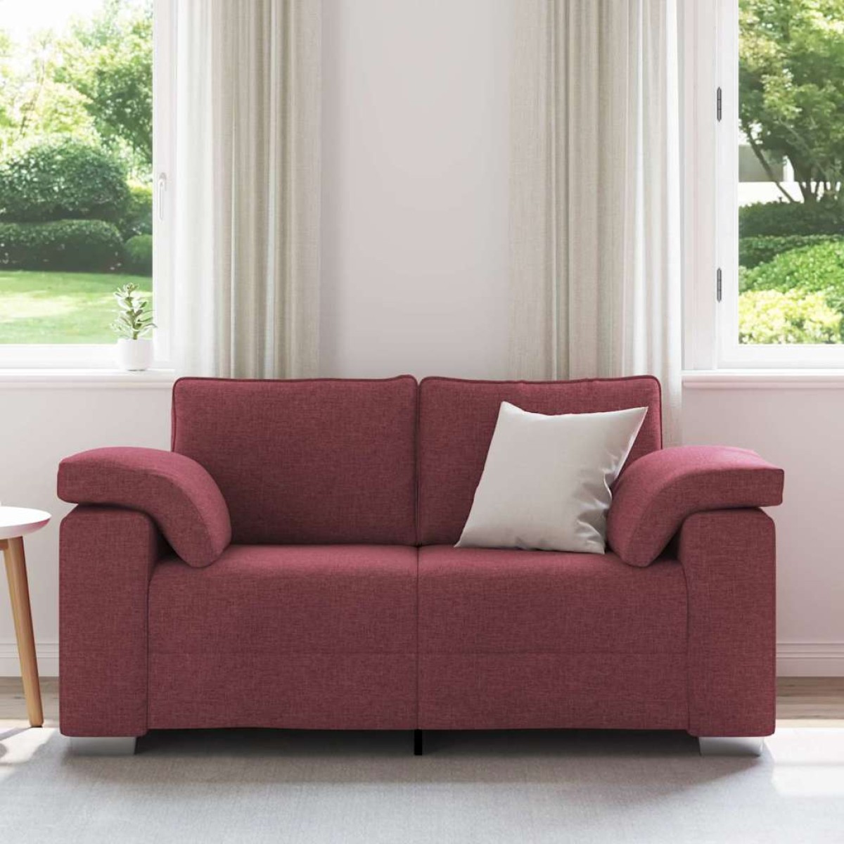 vidaXL Διθέσιος καναπές Κόκκινο 160 cm ύφασμα
